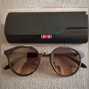 Carrera Dark Brown Round Sunglasses